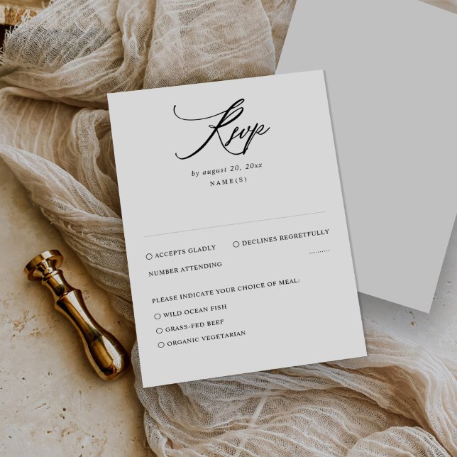 Carte RSVP de mariage minimal moderne (Créateur téléchargé)
