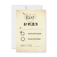 carte RSVP de mariage moderne