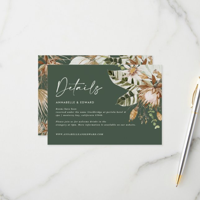 Carte RSVP de mariage moderne et élégant (Devant/Arrière en situation)