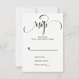Carte RSVP de mariage moderne Nous faisons Script