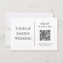 Carte RSVP de mariage modifiable avec code QR