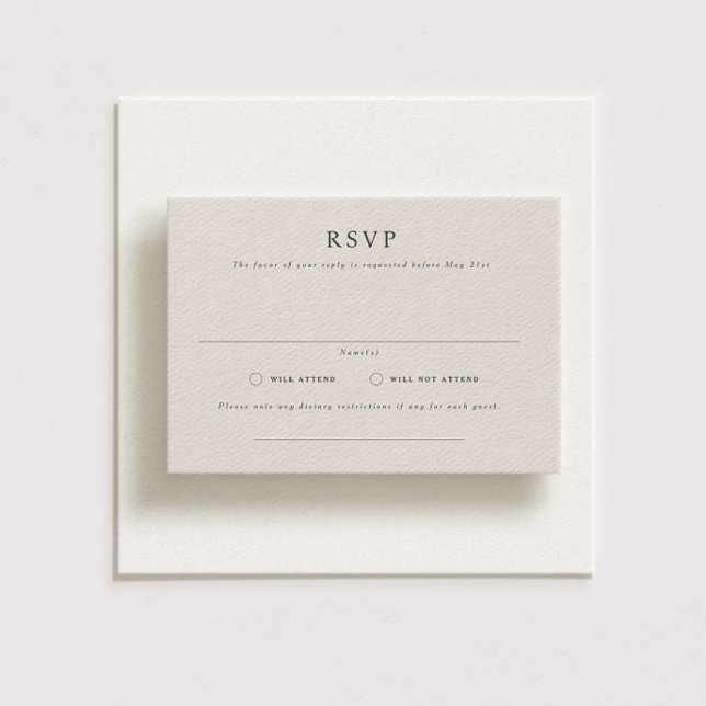 Carte RSVP de mariage paysager formelle Parker (Créateur téléchargé)