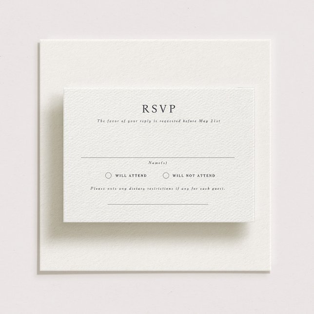 Carte RSVP de mariage paysager formelle Parker (Créateur téléchargé)