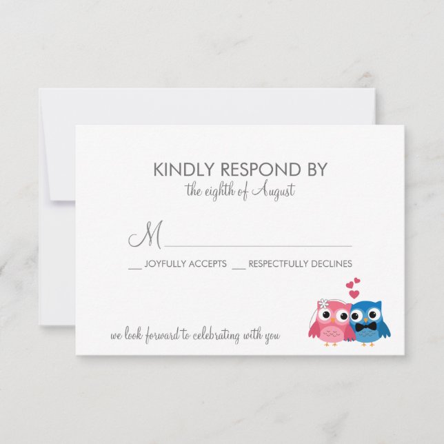 Carte RSVP de mariage pour mariée et chevaliers ad (Devant)