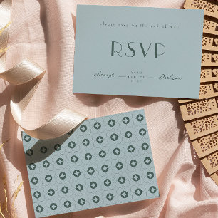 Carte RSVP de mariage rétro Palm Spring