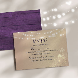 Carte RSVP de mariage rustique