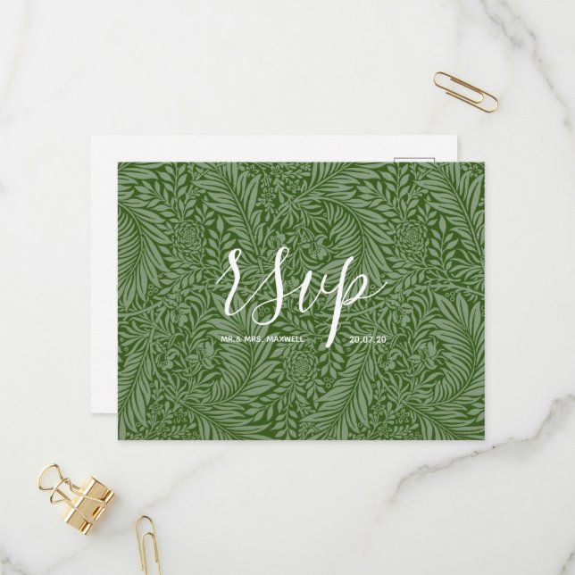 Carte Rsvp de mariage | Script de vibes de nature (Devant/Arrière en situation)