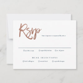 Carte rsvp de mariage script moderne