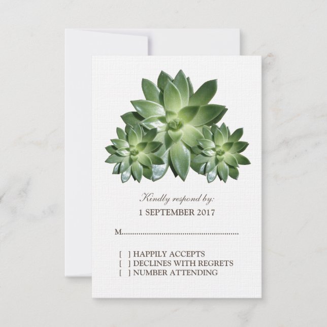Carte RSVP de mariage simple (Devant)