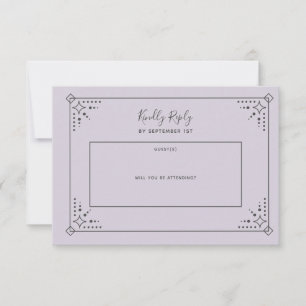 Carte RSVP de mariage Stardust
