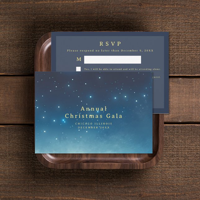 Carte RSVP de Noël (Christmas Holiday Response RSVP Card (front and back))