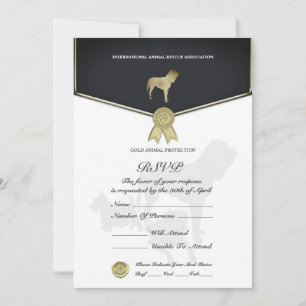 Carte RSVP de sauvetage animal