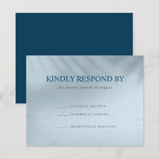 Carte RSVP d'eau et de glace élémentaire (Devant / Derrière)