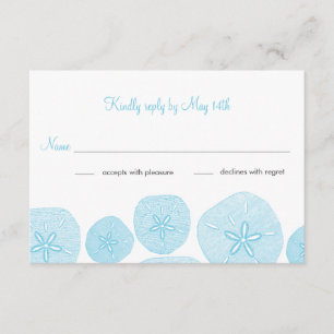 Carte RSVP Dollar Sand Illustration Vintage
