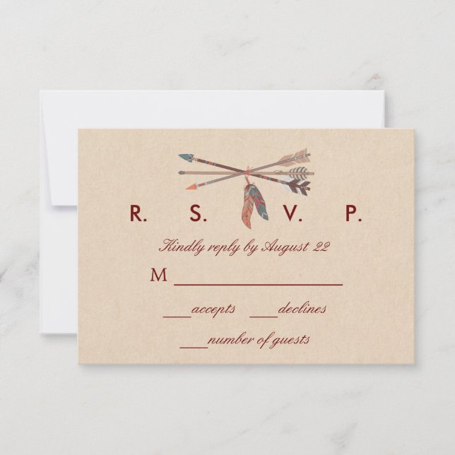 Carte RSVP Dream Catcher Wedding (Devant)