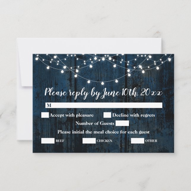 Carte RSVP du boîtier mariage (Devant)
