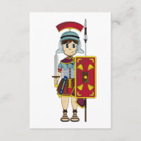 Carte RSVP du soldat romain mignon