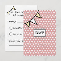 Carte RSVP du tracteur de Mariage campagnard perso