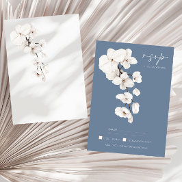Carte RSVP Dusty Blue Orchid Wedding