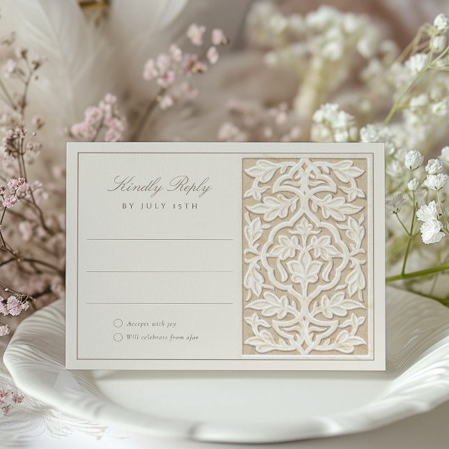 Carte RSVP Elegance Florale Islamique (Créateur téléchargé)