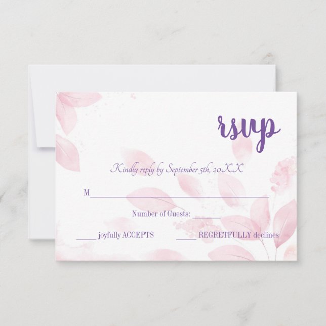 Carte RSVP élégante - Entièrement personnalisable (Devant)
