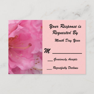 Carte RSVP en fleurs roses