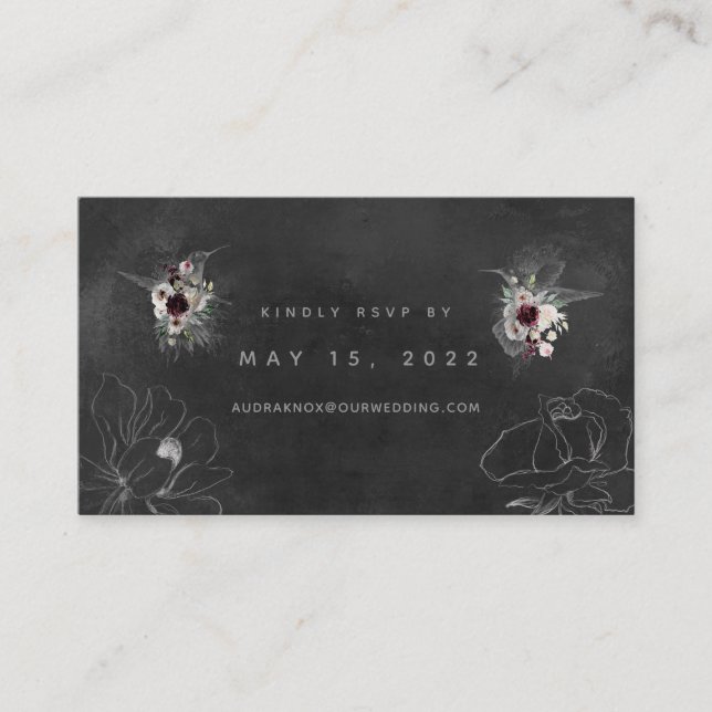 Carte RSVP En Ligne Du Mariage De Nuit Aura (Devant)
