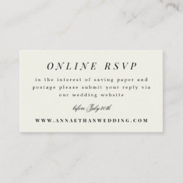 Carte RSVP en ligne Simple Branch Mariage Suite