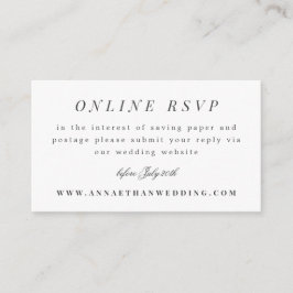 Carte RSVP en ligne turquoise Simple Branch Mariag