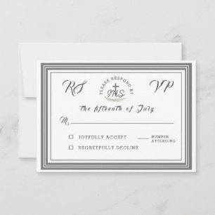 Carte RSVP encadrée Bible catholique Verse Mariage