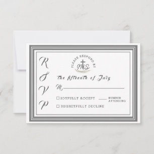 Carte RSVP encadrée Bible catholique Verse Mariage