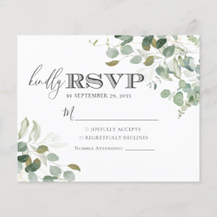 Carte RSVP Eucalyptus Greenery Wedding