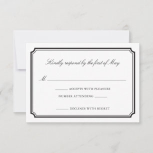 Carte RSVP Faire-part de mariage officielle