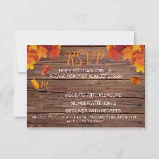 Carte RSVP Fall In Love