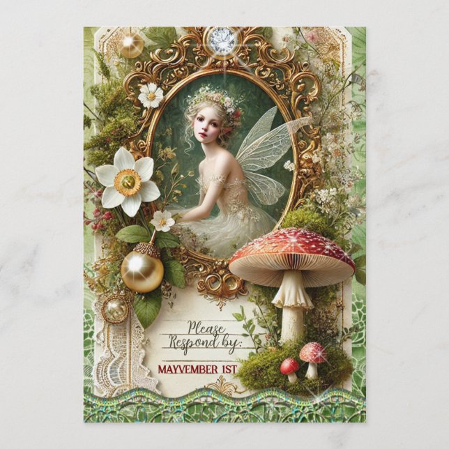 Carte RSVP Fée enchantée | Whimsical Forest Event (Devant)