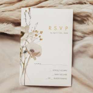 Carte RSVP Fleur sauvage Whimsical