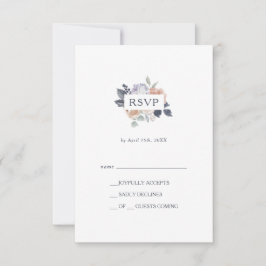 Carte RSVP florale simple et rustique