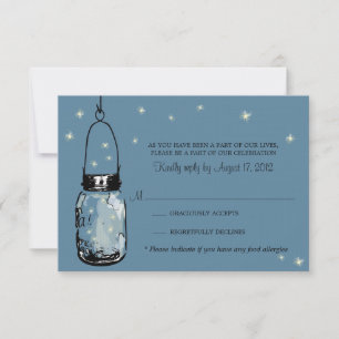 Carte RSVP Folie Lucioles