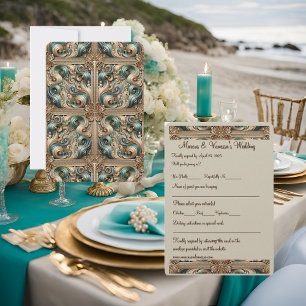 Carte RSVP Formel Pearl Coast Elegance