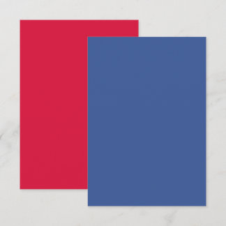 Carte RSVP Gras en Crimson & Bleu - Personnalisabl