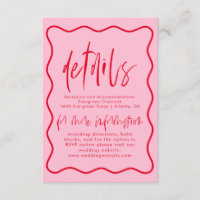Carte RSVP Gras Moderne, Rose Et Rouge