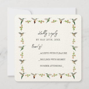 Carte RSVP Humminer personnalisée
