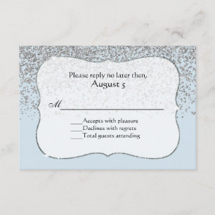 Carte RSVP Ice Blue and Silver All Purpose