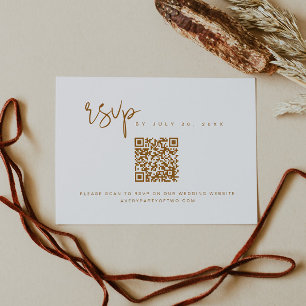 Carte RSVP INDIE Bohemian Terracotta QR Code
