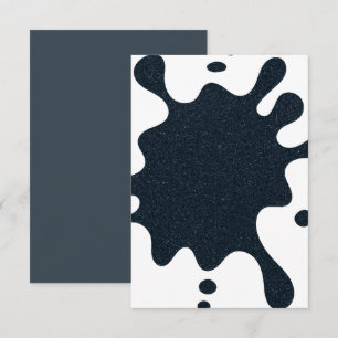 Carte RSVP Inkblot Gras Personnalisée - Charbon et