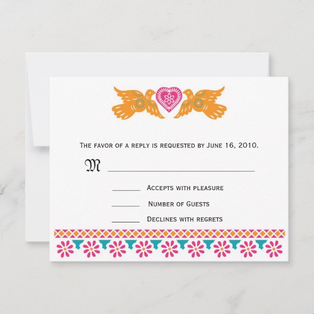 Carte RSVP Inséparable - Aqua (Devant)