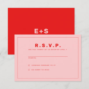 Carte RSVP inspirée par Hot Red et Rose Wes Anders