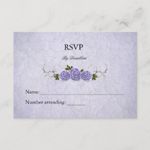 Carte RSVP Invitation des Roses de prêteur