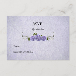 Carte RSVP Invitee Roses de lavande