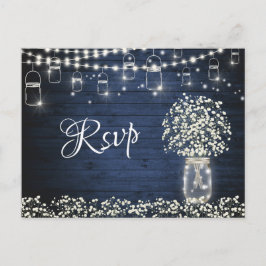 Carte RSVP Jar Mason Respiration Bébé avec choix d